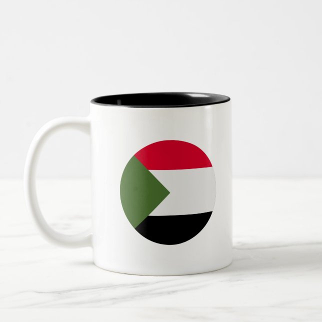 Taza Bicolor Bandera de Sudán (Izquierda)