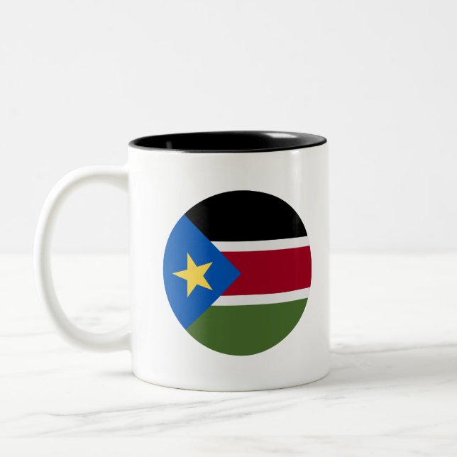 Taza Bicolor Bandera de Sudán del Sur (Izquierda)