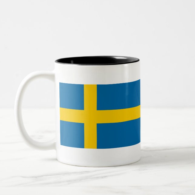 Taza Bicolor Bandera de Suecia (Izquierda)
