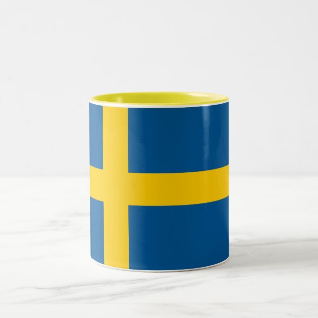 Taza Bicolor Bandera de Suecia (Centro)