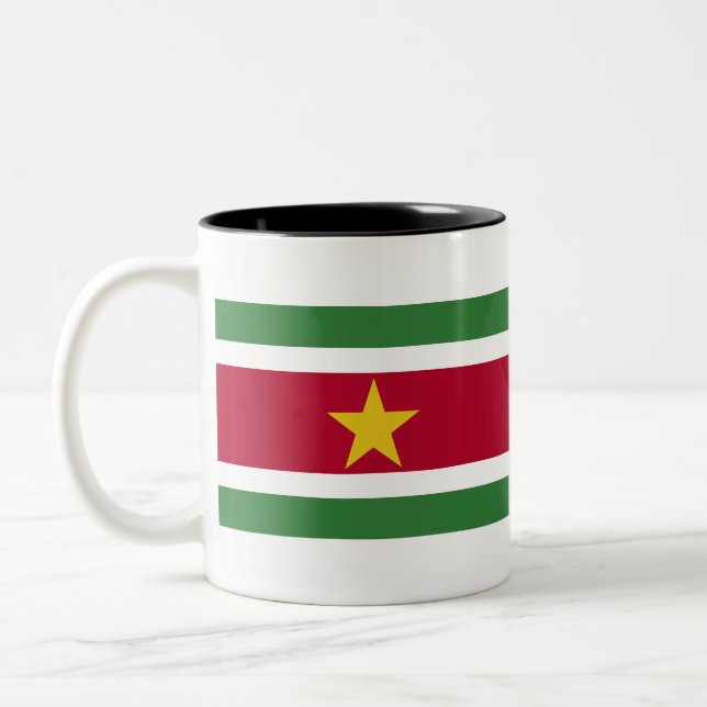Taza Bicolor Bandera de Surinam (Izquierda)