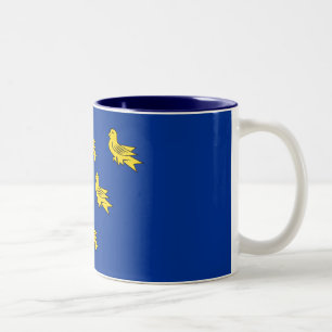 Taza Bicolor Bandera de Sussex café de dos tonos