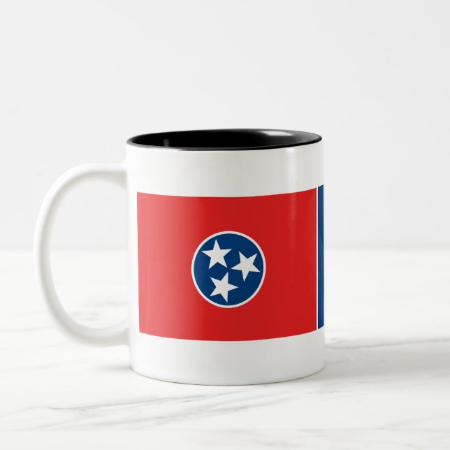 Taza Bicolor Bandera de Tennessee (Izquierda)