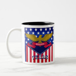 Taza Bicolor Bandera de Texas USA