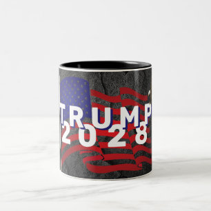 Taza Bicolor Bandera de Trump 2024 y águila calva