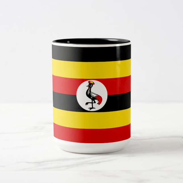 Taza Bicolor Bandera de Uganda (Centro)