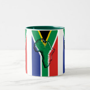 Taza Bicolor Bandera del africano de Suráfrica RSA