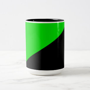 Taza Bicolor Bandera del Anarquismo Verde