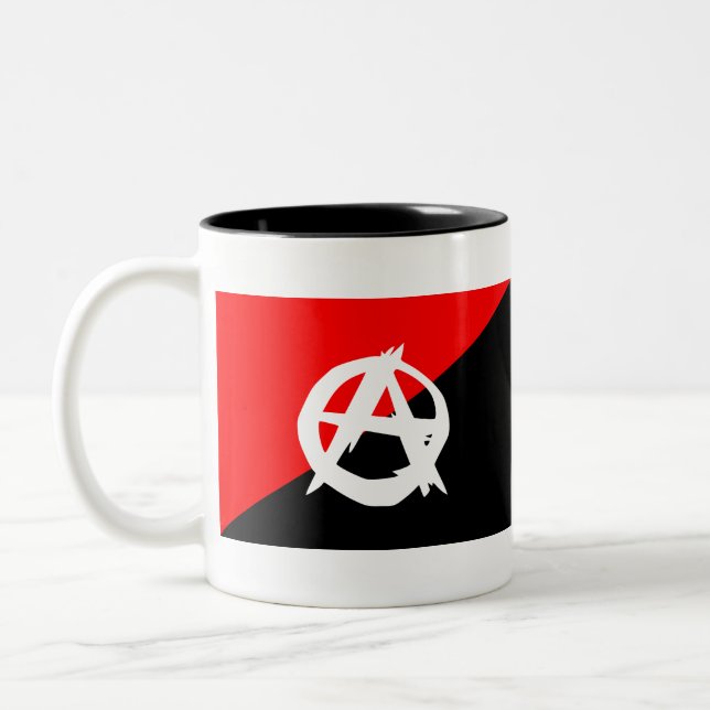 Taza Bicolor Bandera del anarquista (Izquierda)