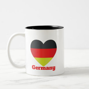 Taza Bicolor Bandera del Corazón de Alemania