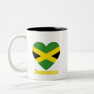 Taza Bicolor Bandera del Corazón de Jamaica
