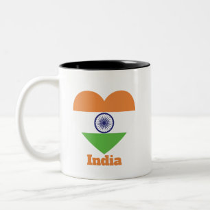 Taza Bicolor Bandera del Corazón de la India