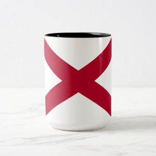 Taza Bicolor Bandera del estado de Alabama