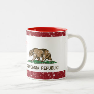 Taza Bicolor Bandera del estado de la república de California