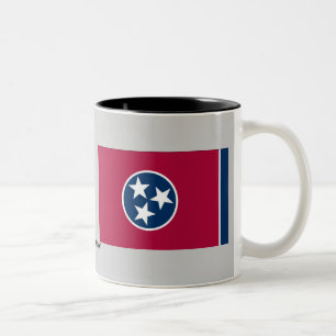 Taza Bicolor Bandera del estado de Tennessee