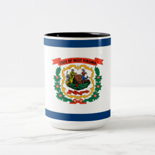 Taza Bicolor Bandera del Estado de Virginia Occidental