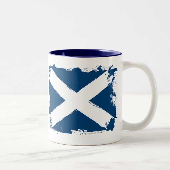 Taza Bicolor Bandera del Grunge de Escocia (Derecha)