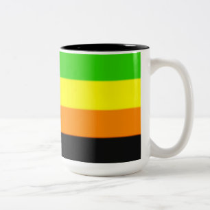 Taza Bicolor Bandera del Orgullo Aromántico de las Malvinas
