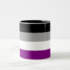 Taza Bicolor Bandera del Orgullo Asexual (As) (Asexualidad)