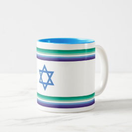 Taza Bicolor Bandera del Orgullo de Israel Hombres que Aman a H