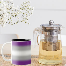 Taza Bicolor Bandera del Orgullo Greysexual Gradiente - Bandera