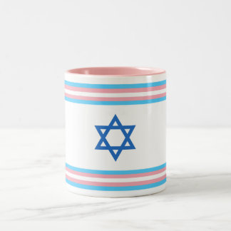 Taza Bicolor Bandera del Orgullo Transgénero de Israel