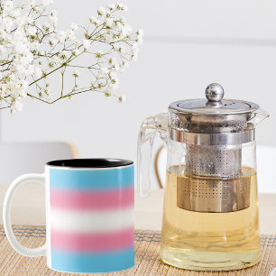 Taza Bicolor Bandera del Orgullo Transgénero Gradiente - Bander