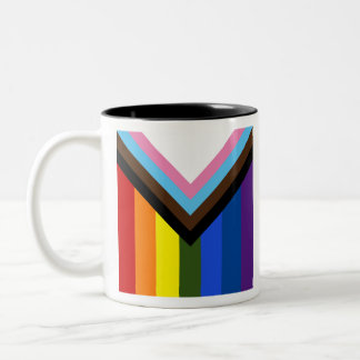 Taza Bicolor Bandera del progreso del orgullo