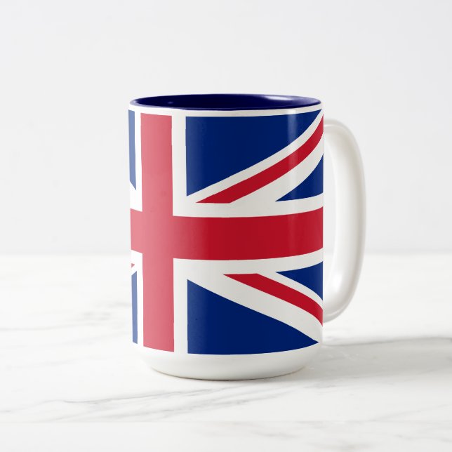 Taza Bicolor Bandera del Reino Unido (Anverso derecho)