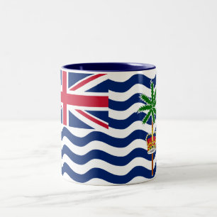 Taza Bicolor Bandera del Territorio del Océano Índico Británico