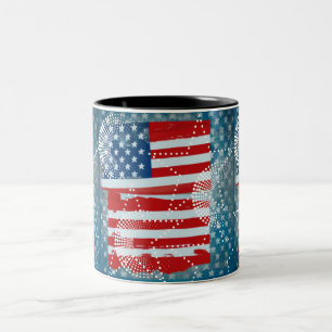 Taza Bicolor Bandera estadounidense