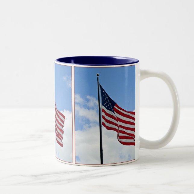 Taza Bicolor Bandera estadounidense (Derecha)
