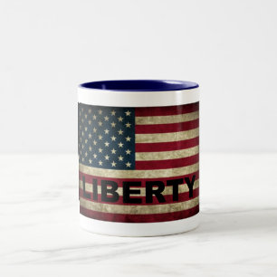 Taza Bicolor Bandera estadounidense Liberty Mug