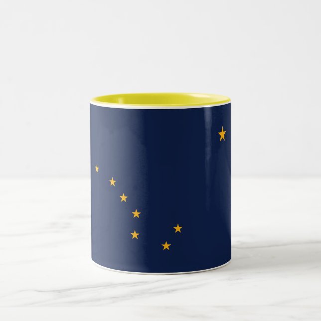 Taza Bicolor Bandera estatal de Alaska (Centro)