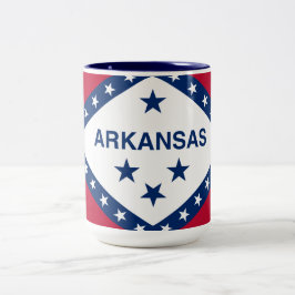 Taza Bicolor Bandera estatal de Arkansas
