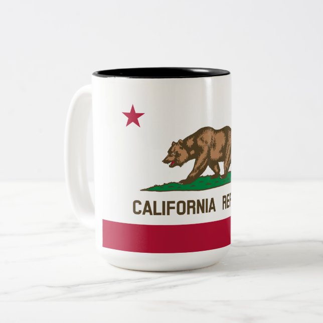 Taza Bicolor Bandera estatal de California (Anverso izquierdo)