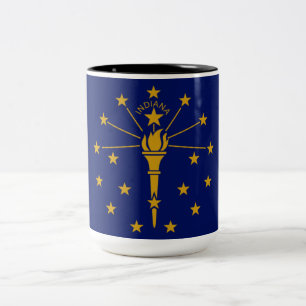 Taza Bicolor Bandera estatal de Indiana