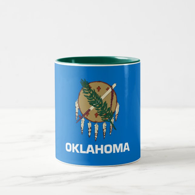 Taza Bicolor Bandera estatal de Oklahoma (Centro)