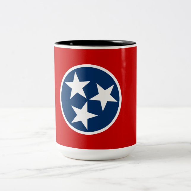 Taza Bicolor Bandera estatal de Tennessee (Centro)