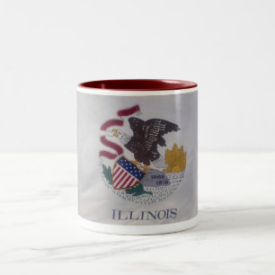 Taza Bicolor Bandera estatal Illinois Mug