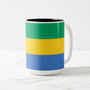 Taza Bicolor Bandera gabonesa (Gabón)