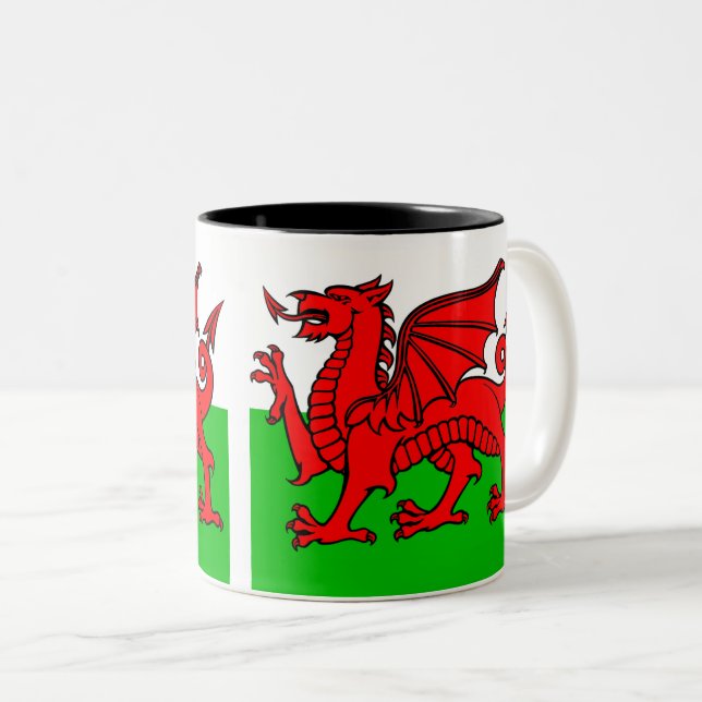 Taza Bicolor Bandera Galés (Anverso derecho)