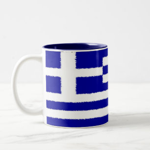 Taza Bicolor Bandera griega