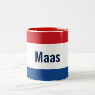 Taza Bicolor Bandera holandesa personalizada