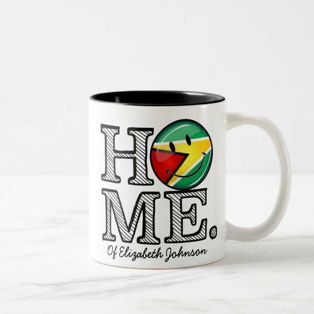 Taza Bicolor Bandera Housewarmer de Guyana (Derecha)