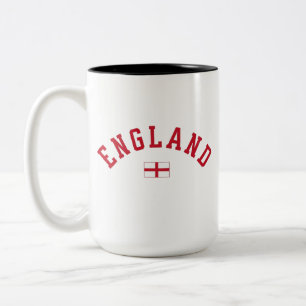 Taza Bicolor Bandera inglesa de Inglaterra, Inglaterra, diseño