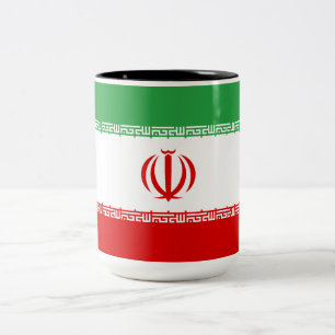 Taza Bicolor Bandera iraní (Irán) (persa)
