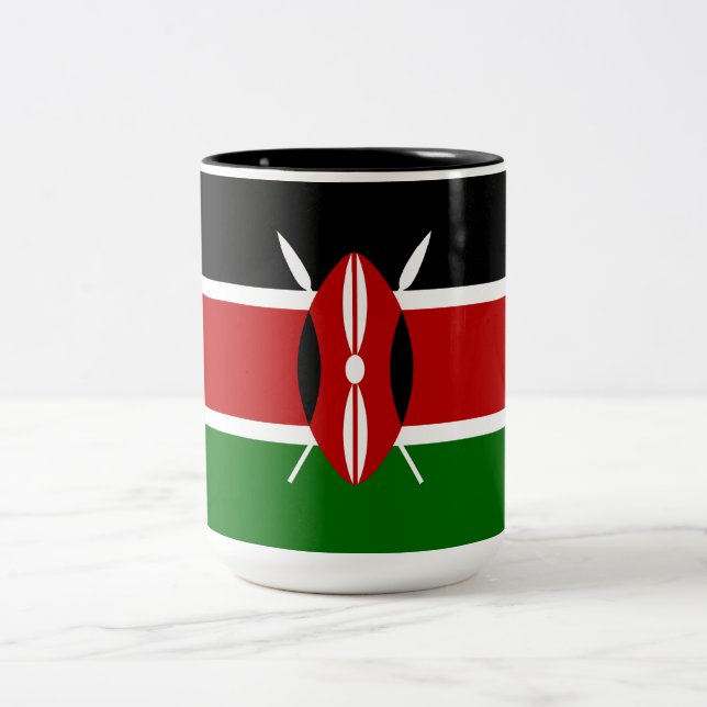 Taza Bicolor Bandera keniana (Kenya) (Centro)