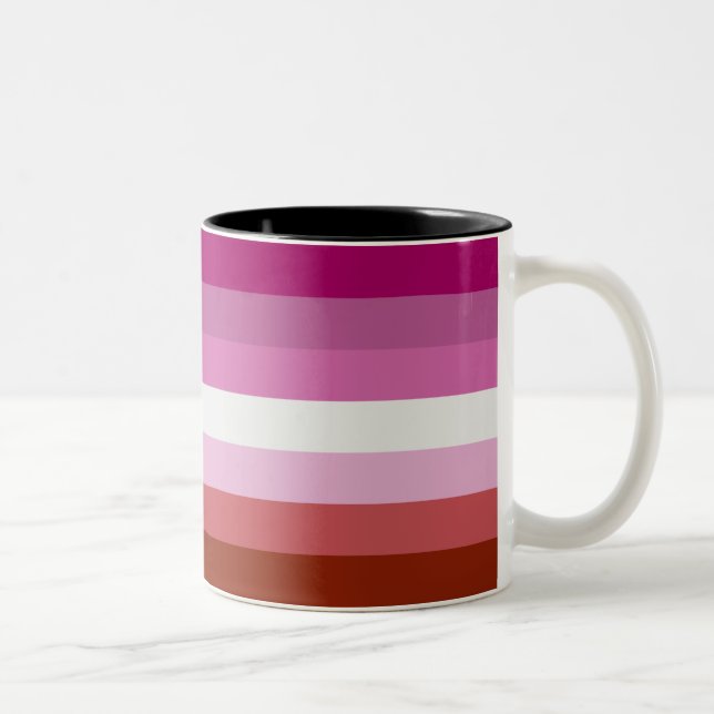 Taza Bicolor Bandera lesbiana (Derecha)
