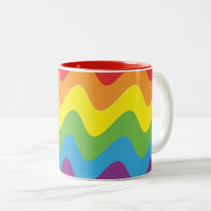 Taza Bicolor Bandera LGBT en oleada